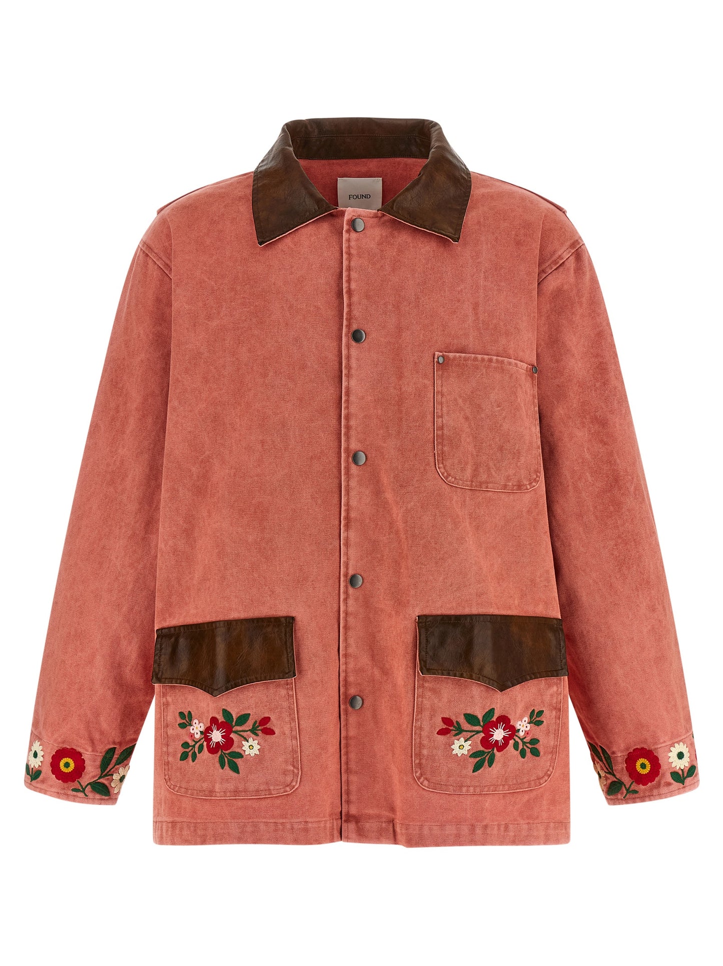 FOUND Multicolor Cotton Full-Length Jacket