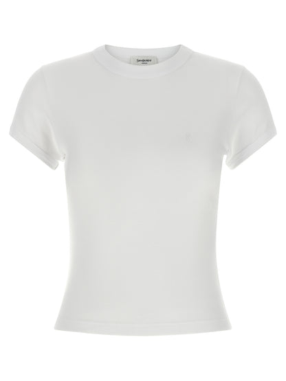 Saint Laurent White Cotton T-Shirt