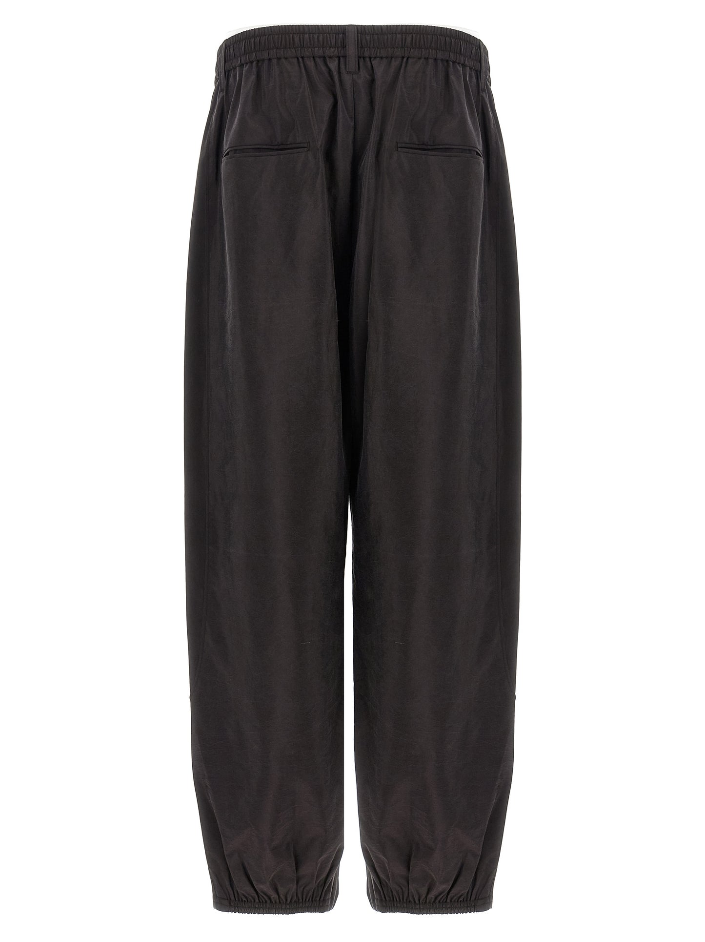 SSSTEIN Brown Silk Athletic Pants