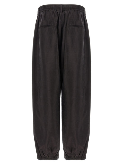 SSSTEIN Brown Silk Athletic Pants