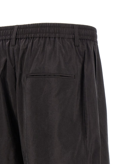 SSSTEIN Brown Silk Athletic Pants