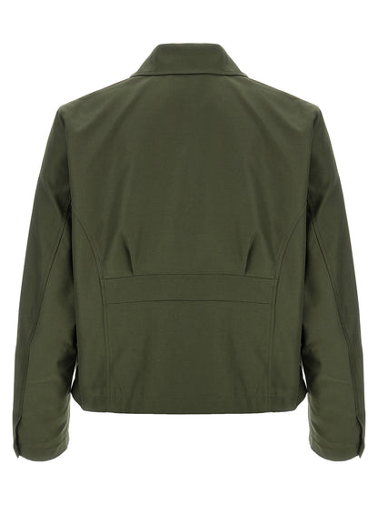SECOND/LAYER Bicolor Polyester Full-Length Jacket