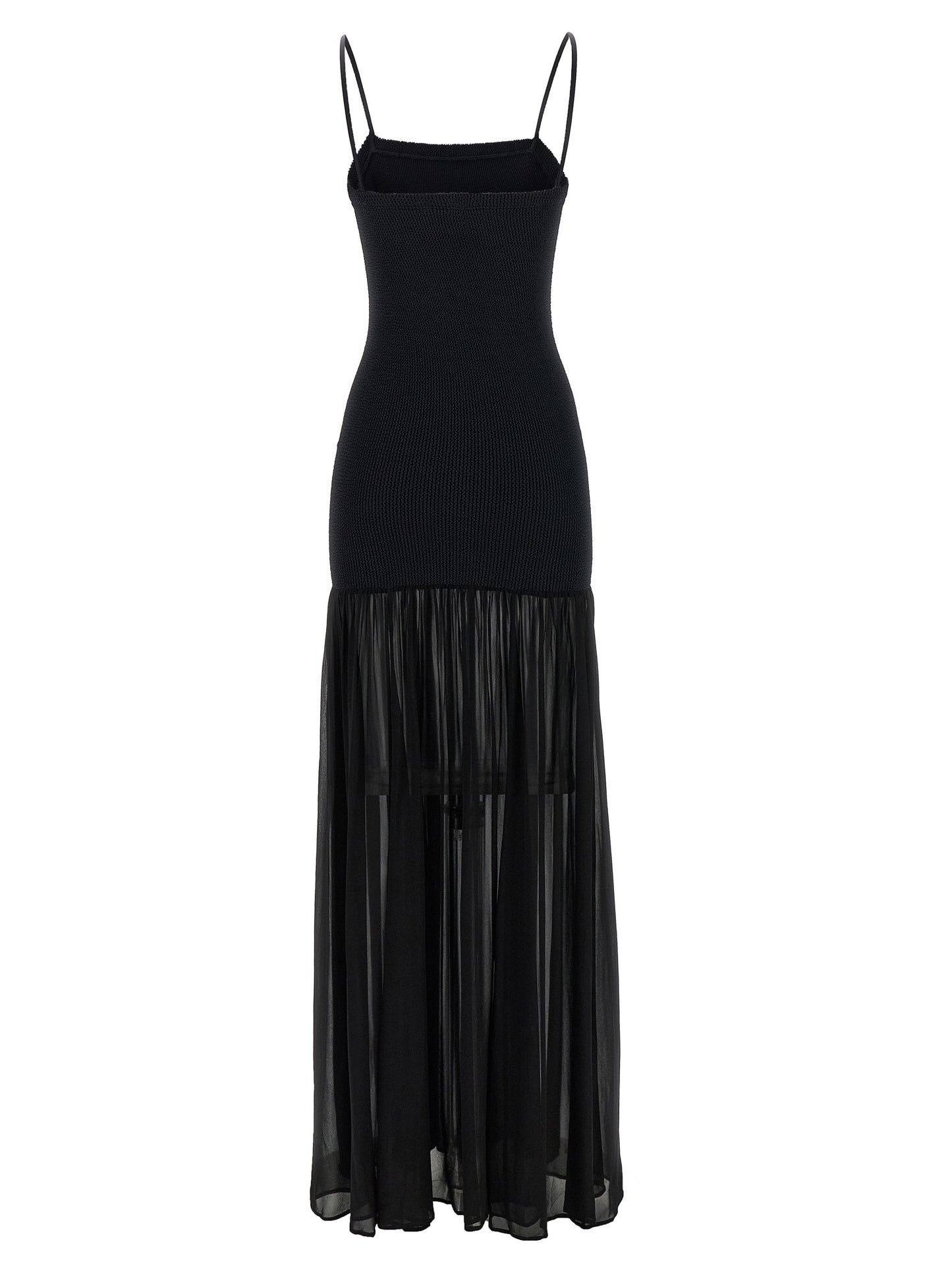 Hunza G Black Polyamide Long Dress