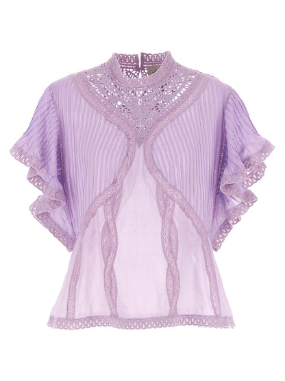 FARM RIO Purple Organic Cotton Blouse