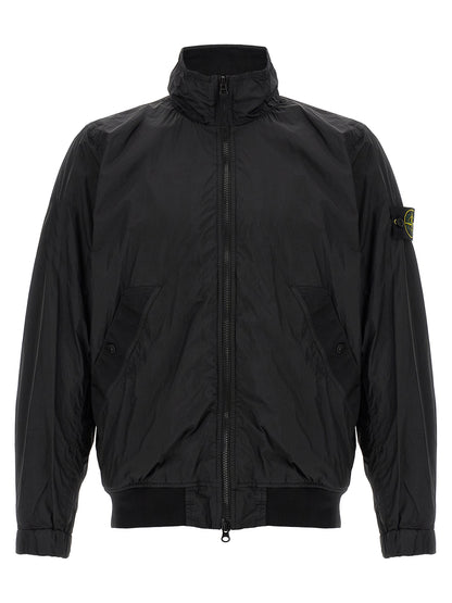 Stone Island Black Polyamide Full-Length Jacket