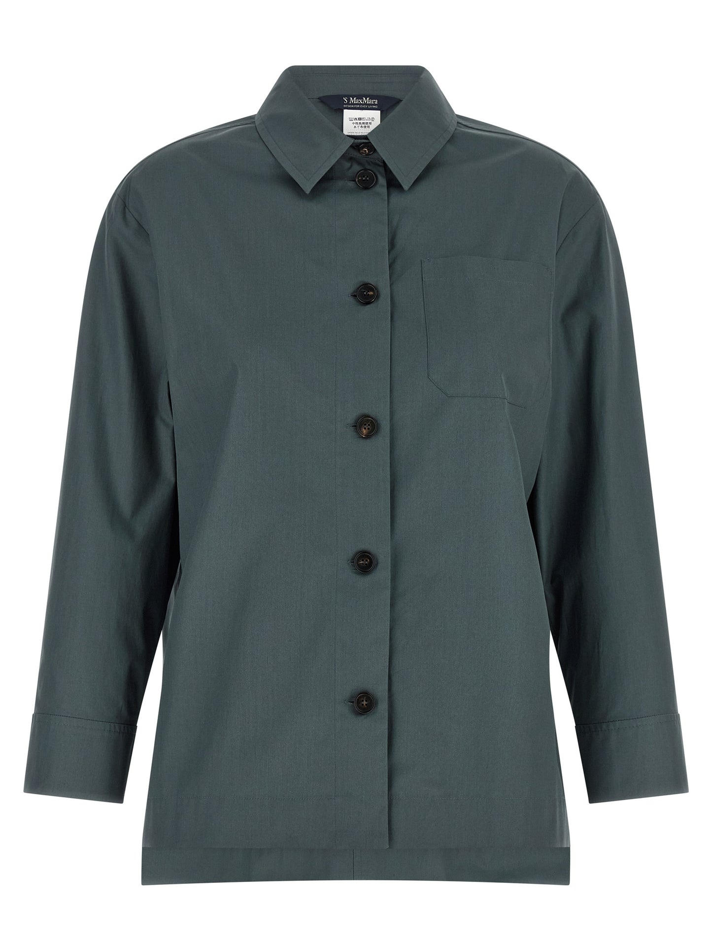 'S Max Mara Gray Cotton Blouse