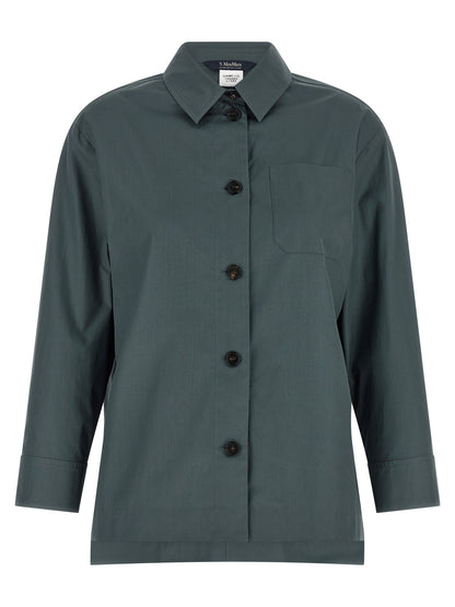 'S Max Mara Gray Cotton Blouse