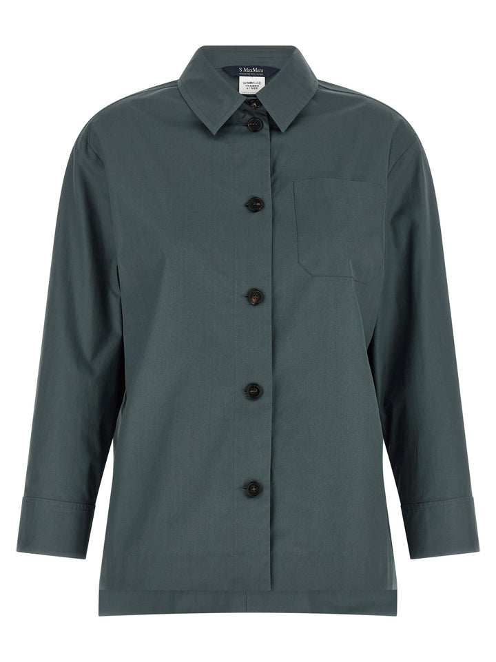 'S Max Mara Gray Cotton Blouse