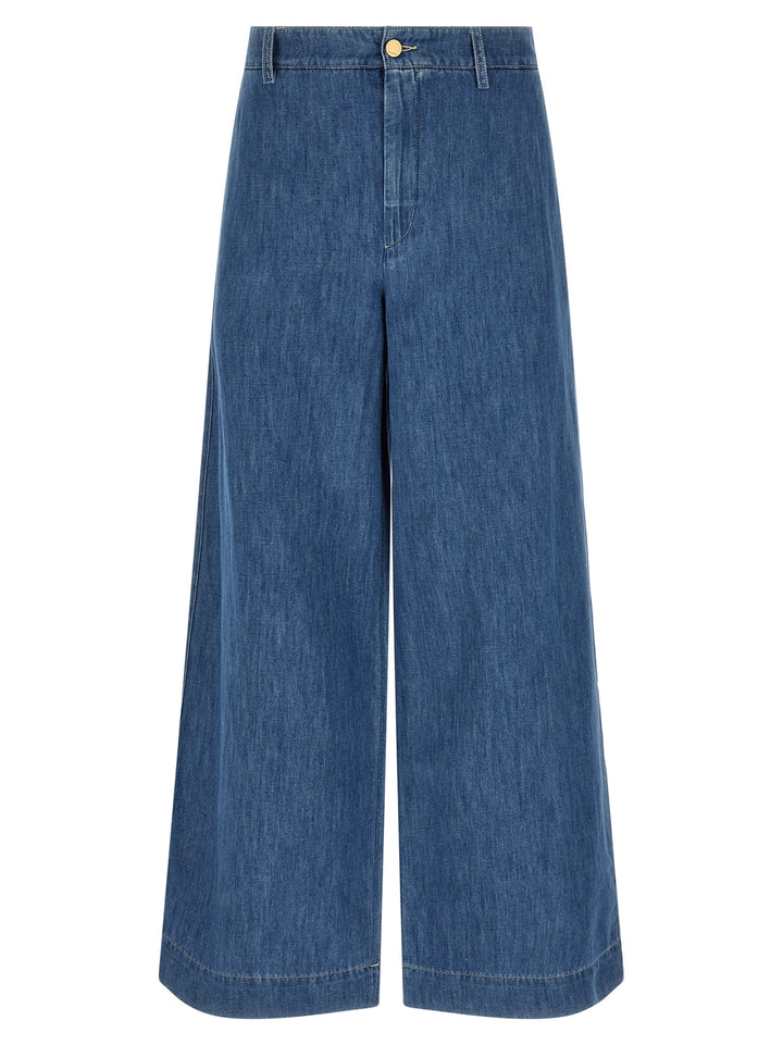 'S Max Mara Blue Cotton Cropped Jeans