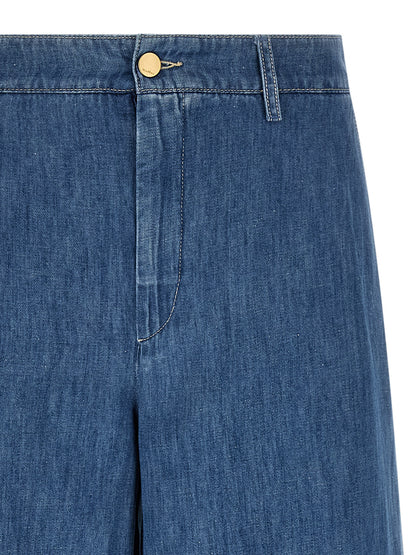 'S Max Mara Blue Cotton Cropped Jeans
