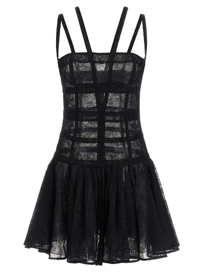 Giovanni Bedin Black Polyamide Short Dress
