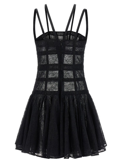 Giovanni Bedin Black Polyamide Short Dress