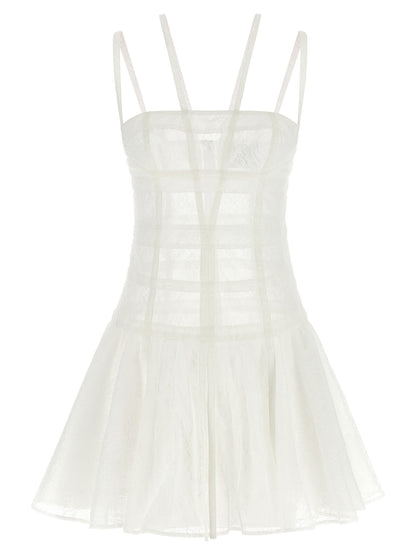 Giovanni Bedin White Polyamide Short Dress