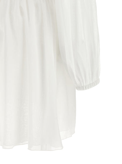 Giovanni Bedin White Cotton Short Dress