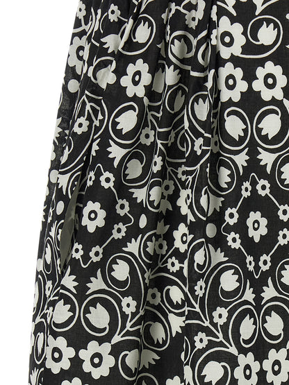 Max Mara Bicolor Cotton Long Dress