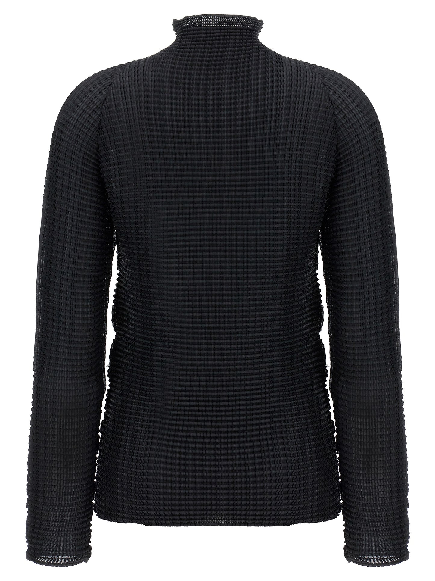 Issey Miyake Black Polyester Cardigan