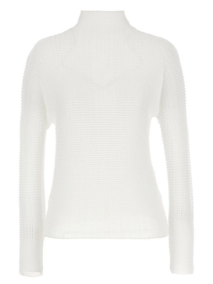Issey Miyake White Polyester Cardigan