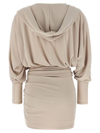 The Andamane Gray Polyester Short Dress