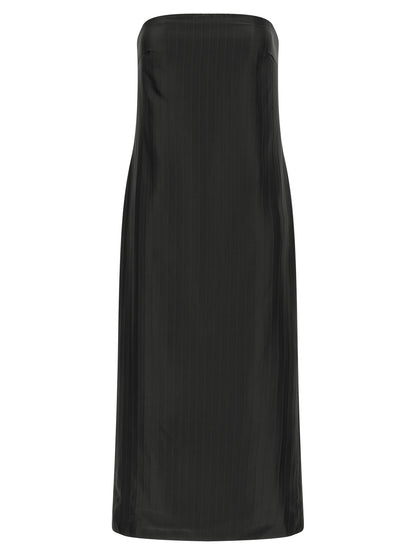 Loulou De Saison Black Viscose Midi Dress