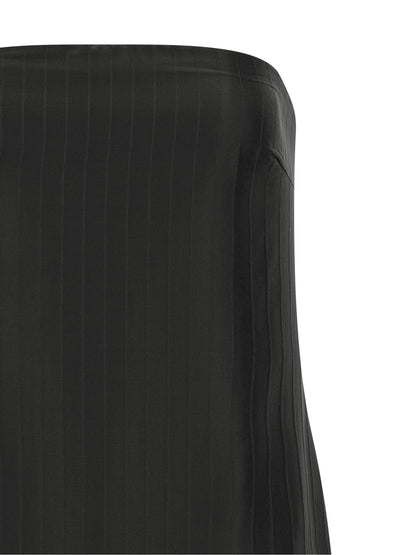 Loulou De Saison Black Viscose Midi Dress