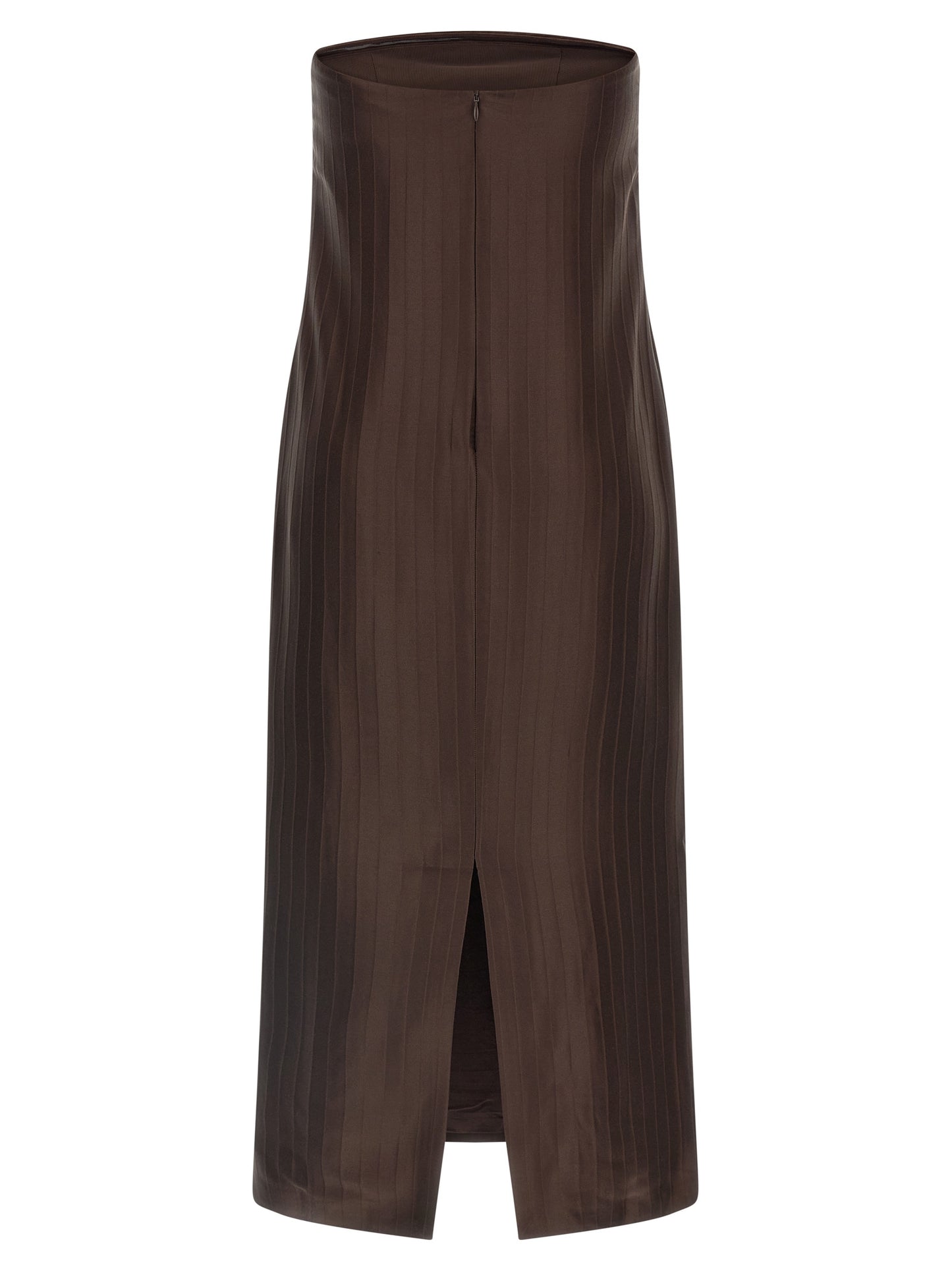 Loulou De Saison Brown Viscose Midi Dress