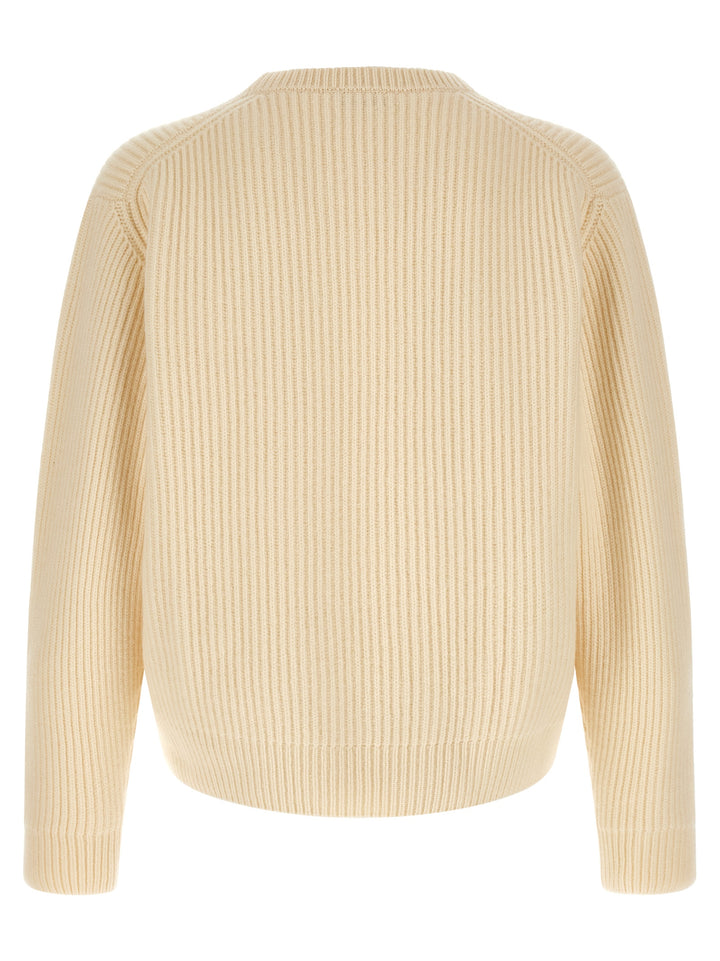 Jil Sander White Wool Cardigan