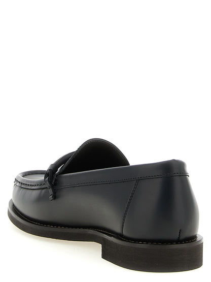 Brunello Cucinelli Black Calfskin Slip-On Loafers