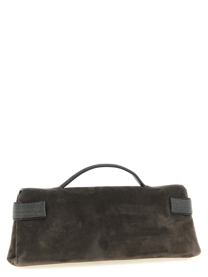 Brunello Cucinelli Brown Calfskin Clutch Bag