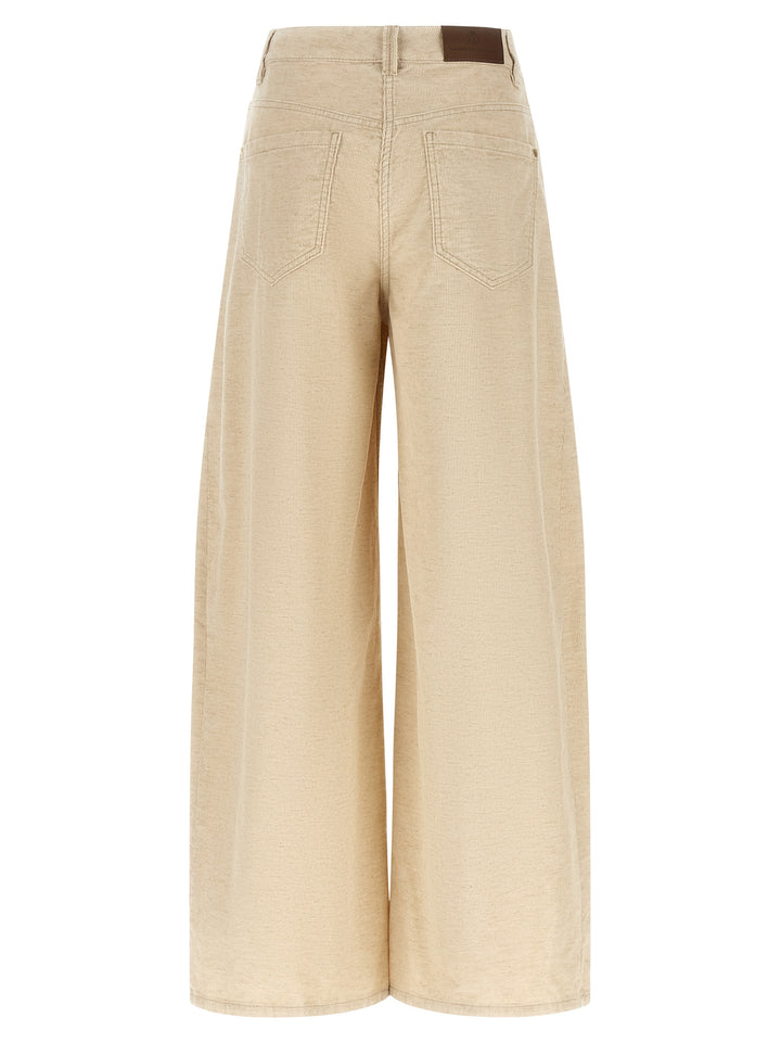 Brunello Cucinelli Beige Cotton Casual Pants
