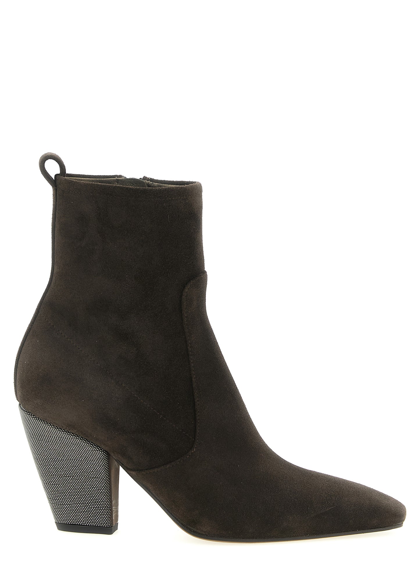 Brunello Cucinelli Brown Calfskin Ankle Boots
