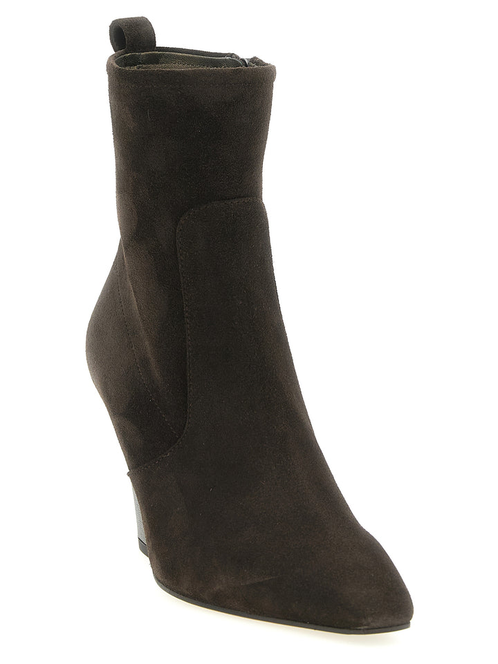 Brunello Cucinelli Brown Calfskin Ankle Boots