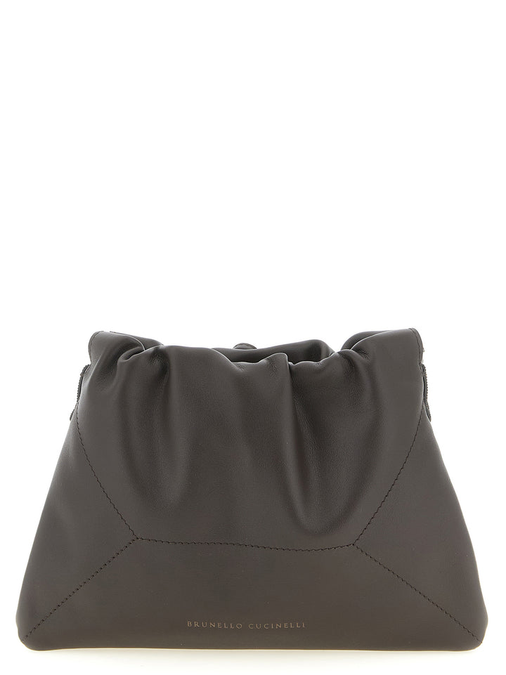 Brunello Cucinelli Brown Calfskin Clutch Bag