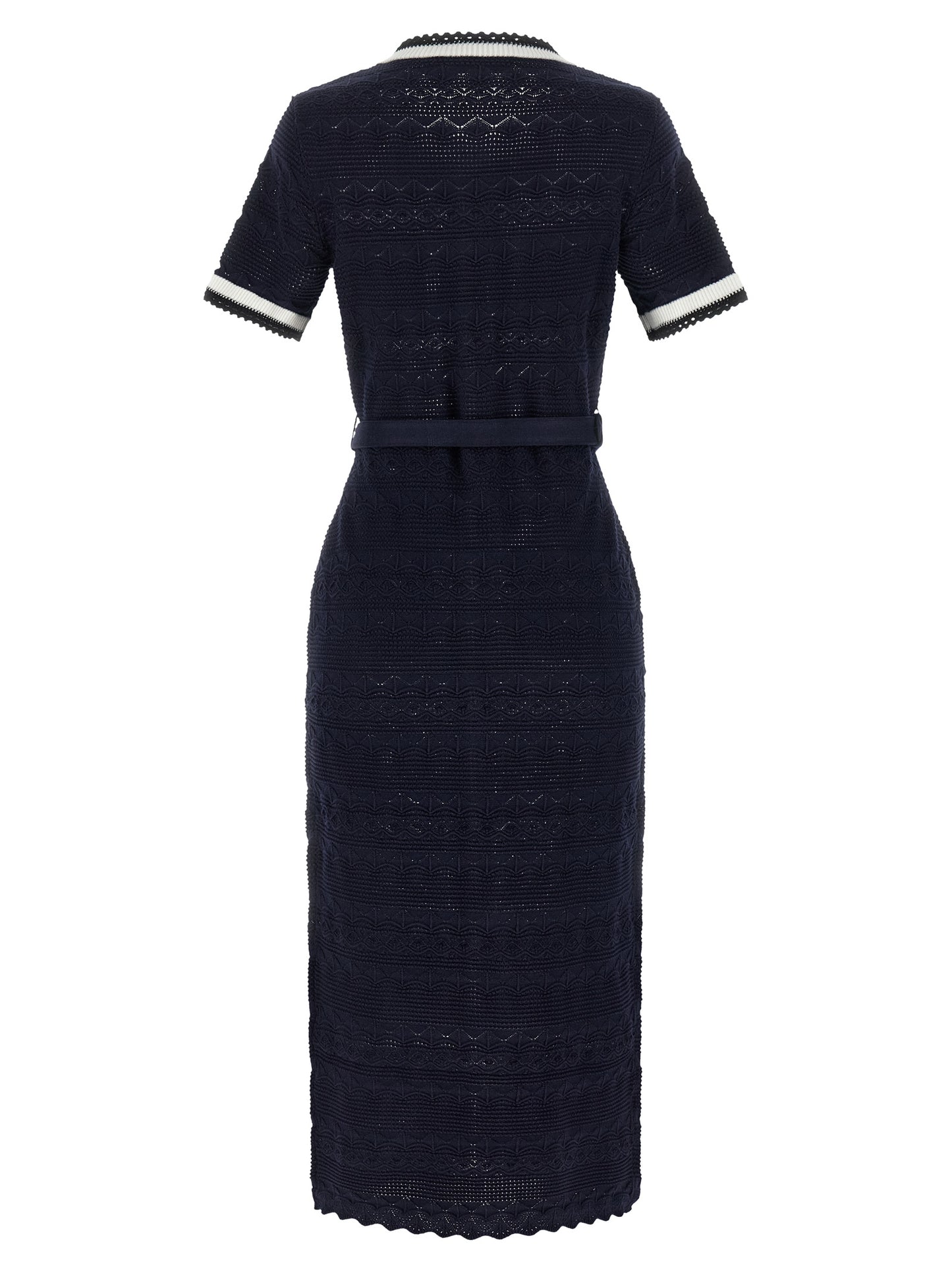 Self-Portrait Blue Cotton Midi Dress