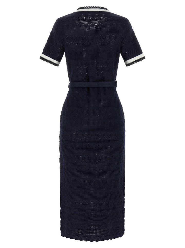 Self-Portrait Blue Cotton Midi Dress