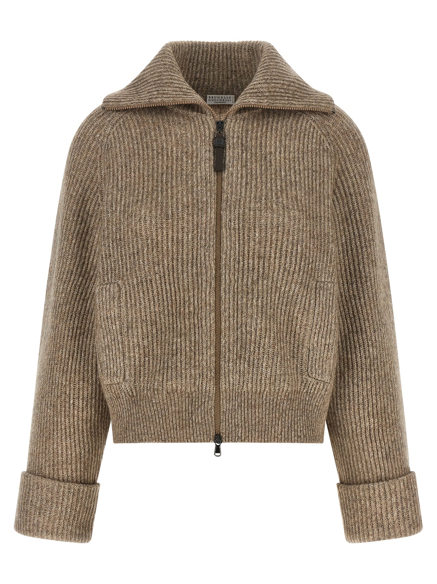 Brunello Cucinelli Beige Cashmere Cardigan