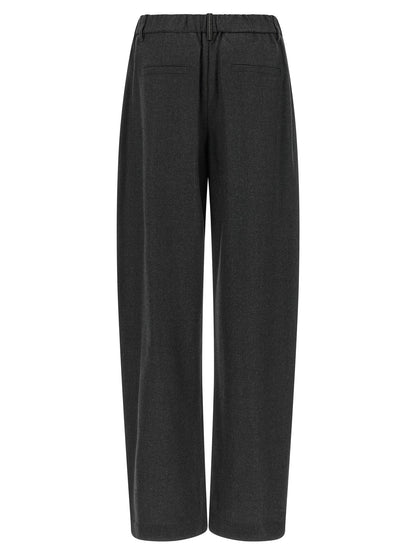 Brunello Cucinelli Gray Virgin Wool Casual Pants
