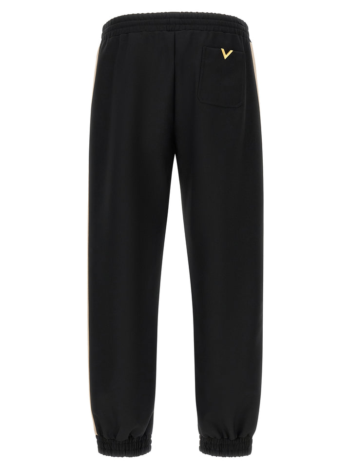 Valentino Garavani Black Polyester Athletic Pants