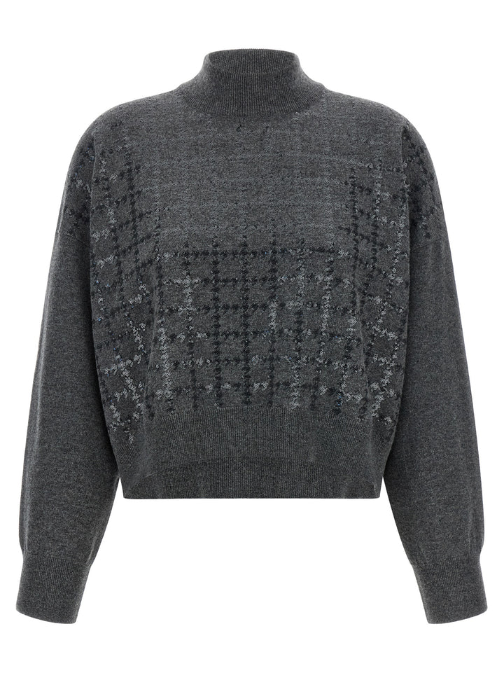 Brunello Cucinelli Gray Cashmere Cardigan