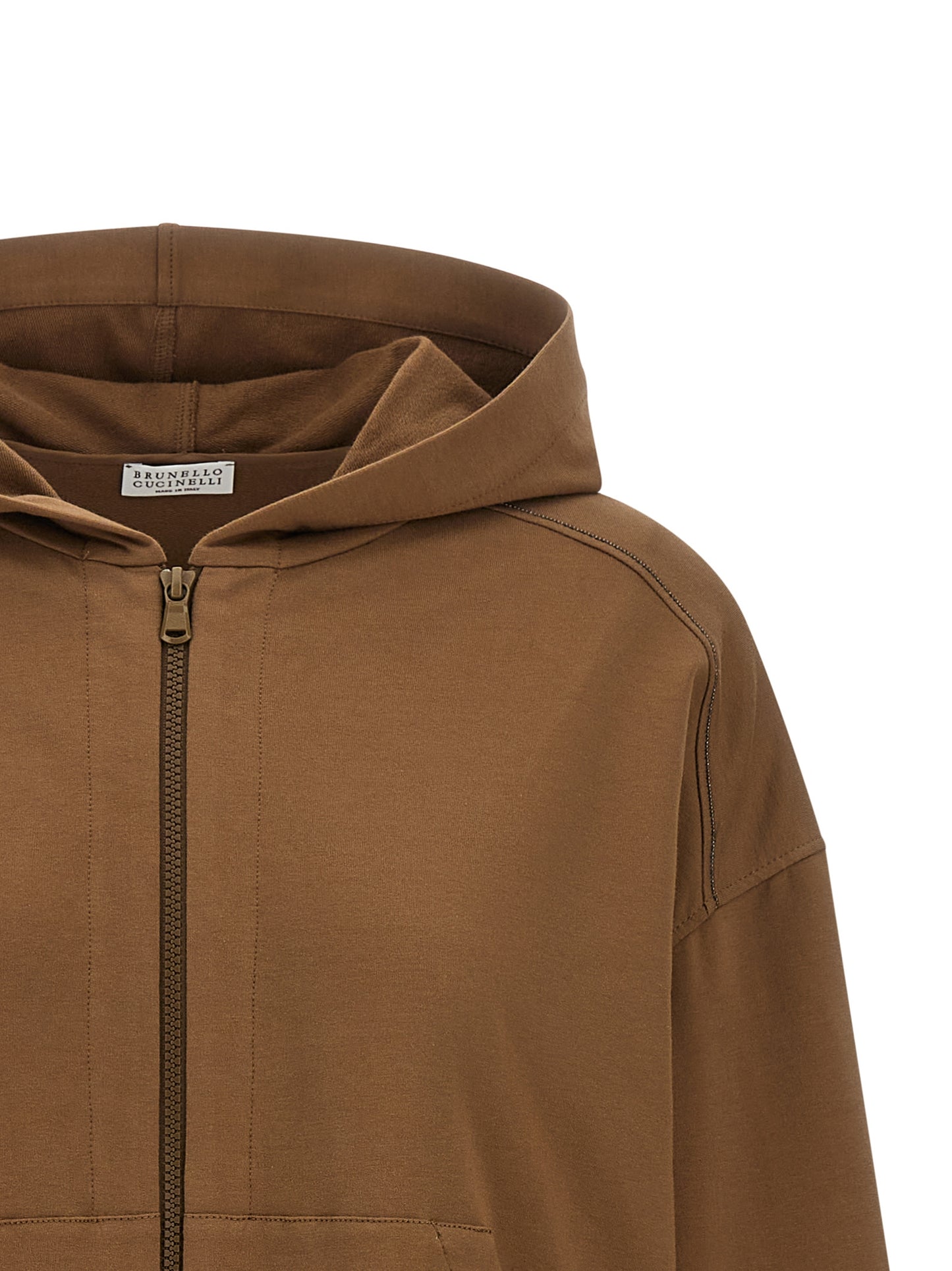Brunello Cucinelli Brown Cotton Hoodie