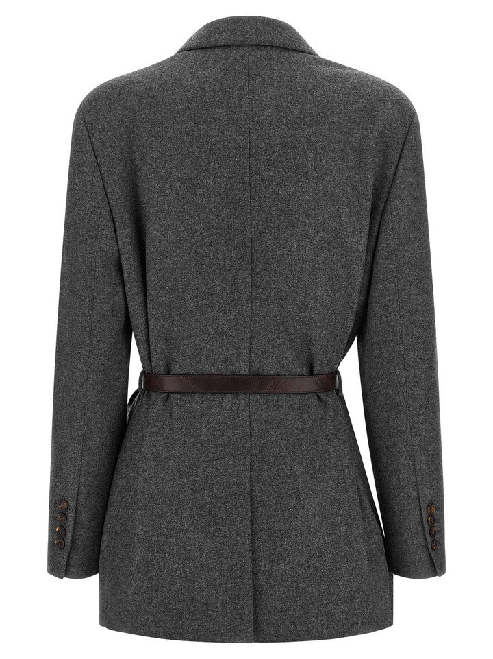 Brunello Cucinelli Gray Virgin Wool Blazer