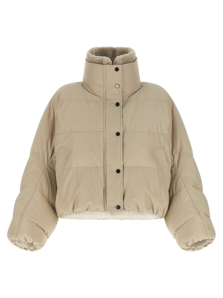 Brunello Cucinelli Beige Cotton Full-Length Jacket