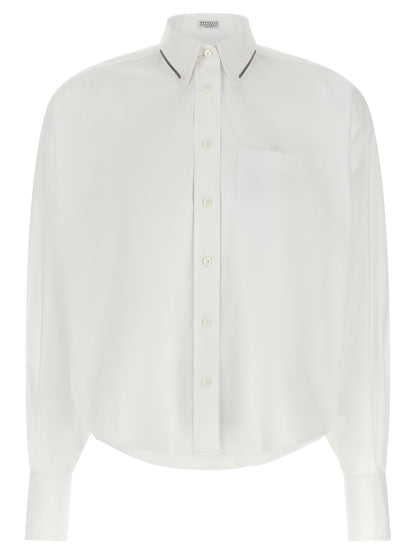 Brunello Cucinelli White Cotton Blouse