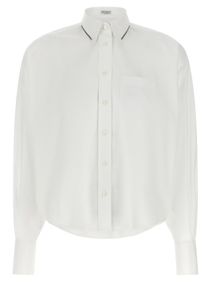 Brunello Cucinelli White Cotton Blouse