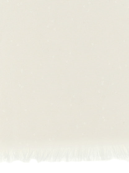 Brunello Cucinelli White Cashmere Scarf