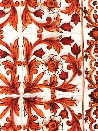 Dolce & Gabbana Orange Silk Foulard