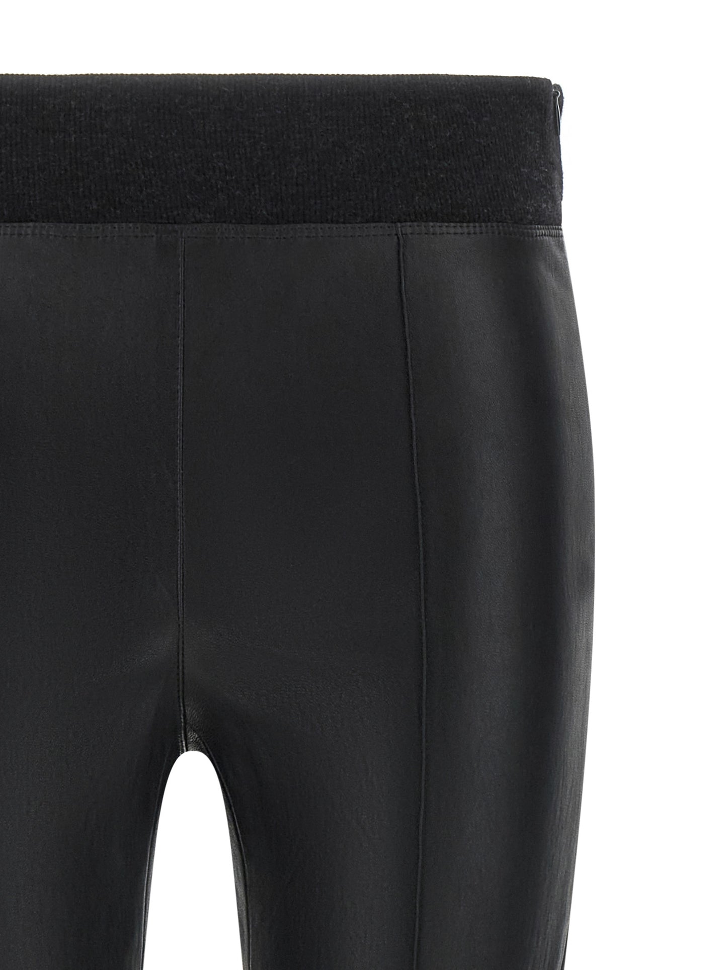 Brunello Cucinelli Black Lamb Leather Leggings