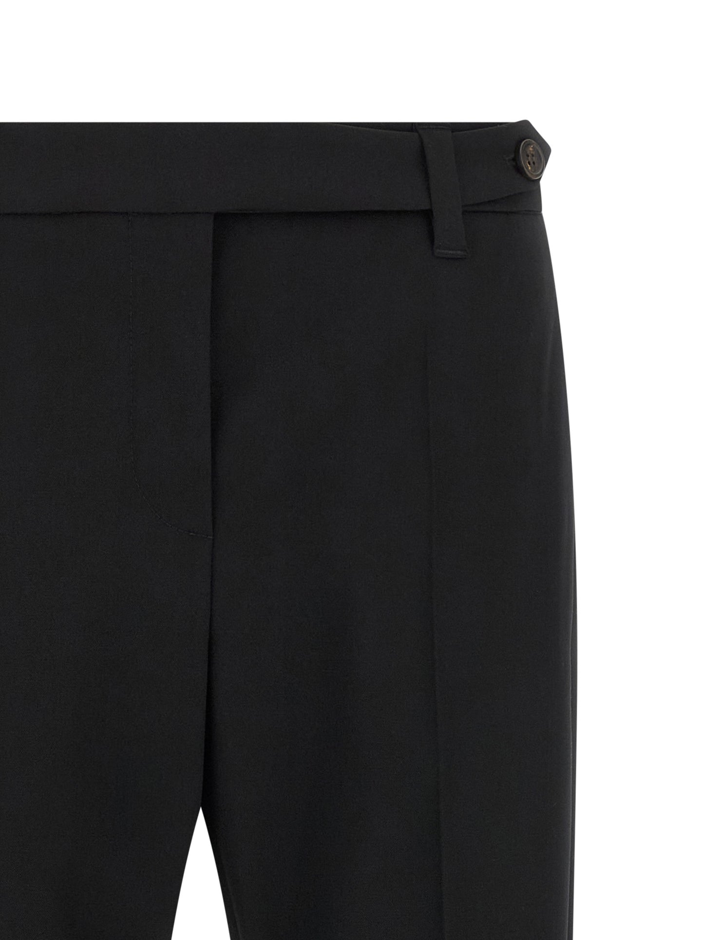Brunello Cucinelli Black Virgin Wool Dress Pants