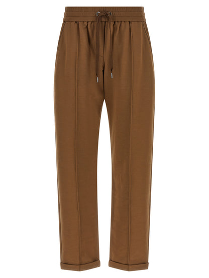Brunello Cucinelli Brown Cotton Joggers (Workout Pants)