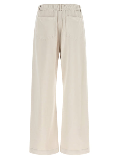 Brunello Cucinelli Beige Cotton Athletic Pants