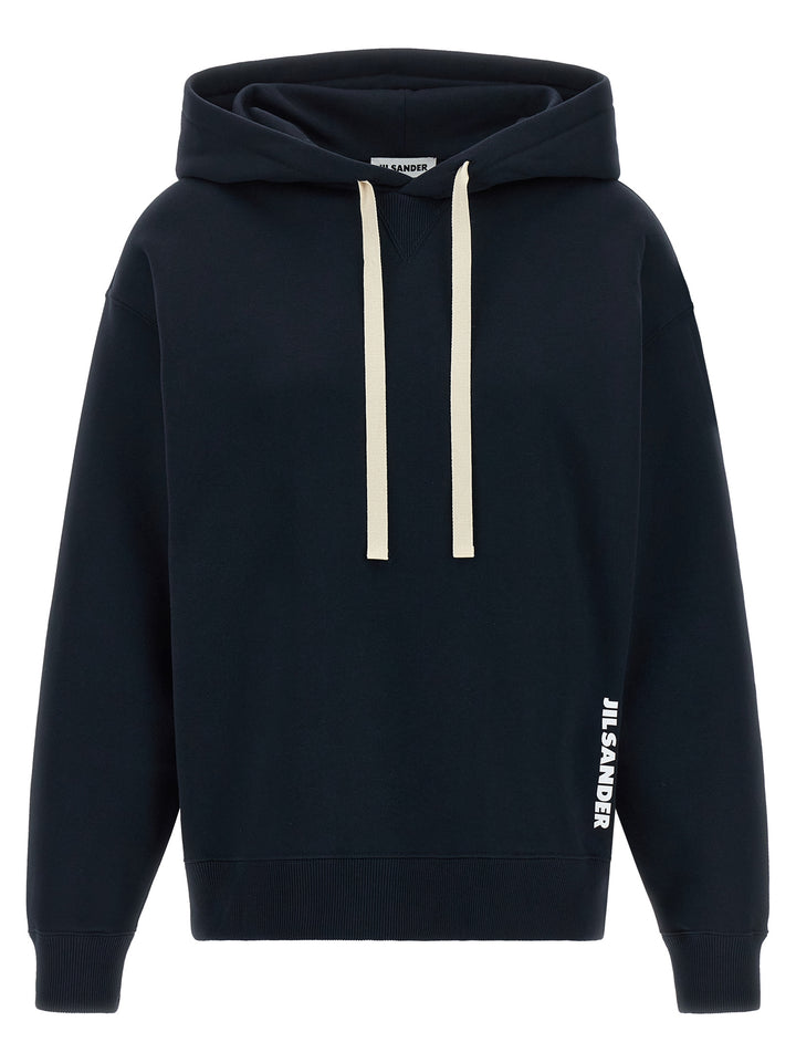 Jil Sander Blue Cotton Sweatshirt